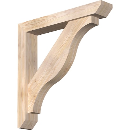 Funston Slat Smooth Bracket W/ Offset Brace, Douglas Fir, 5 1/2W X 34D X 34H